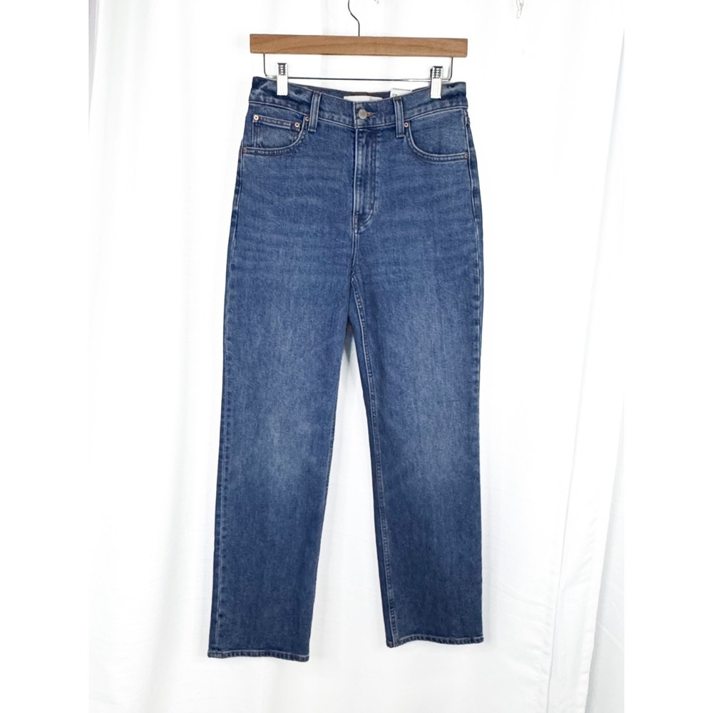 Aritzia Denim Forum The Arlo Jeans 27W High Rise Straight 28L Blue NWT